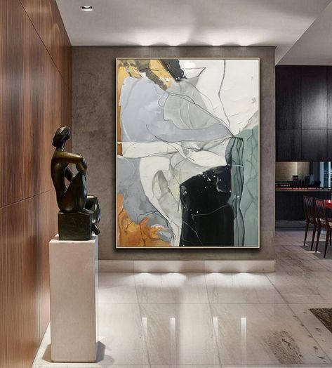 Large Original Abstract Paintingbeige Painting Gray Painting - Etsy Abstract Painting Beige, Gray Painting, Large Wall Canvas, Beige Painting, Abstract Painting Large, Painting Minimalist, Grey Painting, Wall Canvas Painting, Acrylic Oil Painting