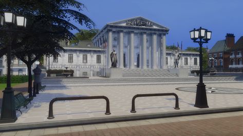 ADM_Courthouse | ADM on Patreon Lawyer Office, Sims 4 Expansions, Sims Building, Casas The Sims 4, Sims 4 Build, Sims Mods, Sims 4 Custom Content, Sims 4 Mods, Sims 3