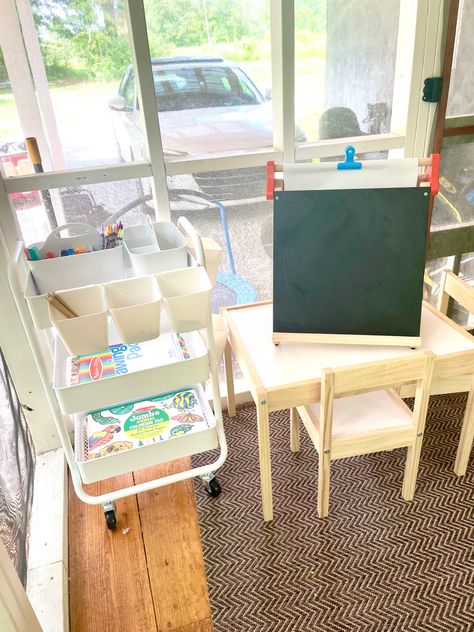 Utility cart art storage, toddler art, toddler activities, toddler easel, toddler art station, toddler drawing, toddler coloring Art Toddler Activities, Toddler Art Station, Toddler Easel, Metal Utility Cart, Toddler Drawing, Patio Art, Craft Station, Art Cart, Rolling Storage