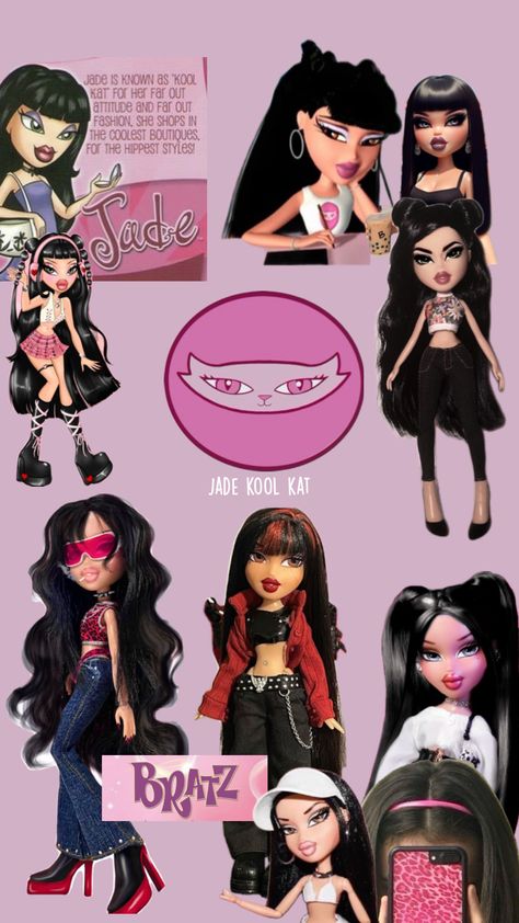 Jade Kool Kat bratz wallpaper #bratz Bratz Dolls Jade Outfit, Bratz Wallpaper, Jade Bratz, Bratz Halloween Costume, Monster High Pictures, Bratz Girls, Selena Gomez Style, Landscape Photography Nature, Halloween Inspo