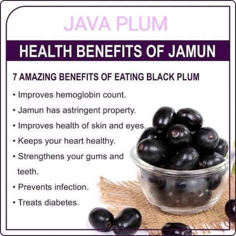 Jamun (Java Plum) Health benefits Learn about health benefits of eating Java Plum @healthbuildup link in bio. Plum Fruit Benefits, Plum Benefits, Plum Fruit, Fruit Benefits, Black Plum, Home Health Remedies, Improve Health, Health Supplements, Management Tips