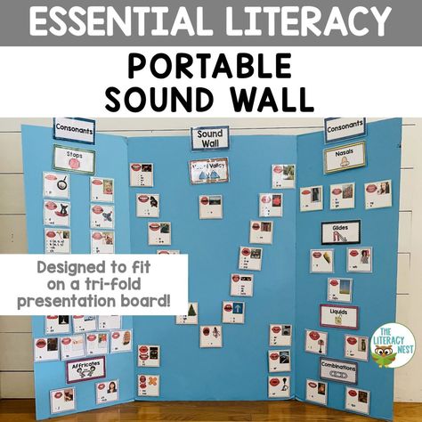 Portable Sound Wall Kindergarten, Portable Sound Wall, Hmh Into Reading Kindergarten Focus Wall, Sound Boards Wall, Ufli Foundations 2nd Grade Sound Wall, Sound Walls In Classroom, Tutoring Space, Orton Gillingham Activities, Interactive Word Wall