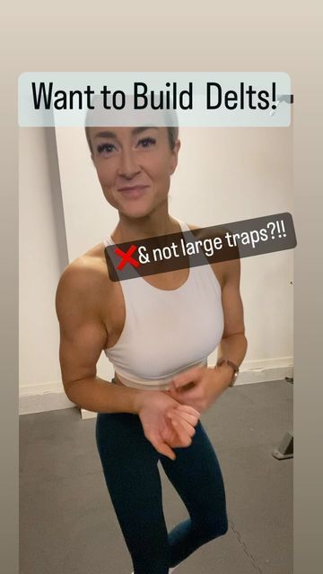 Lindsay, Pn1, N1, Pronatal 💪🏻✝️ on Instagram: "Want all them delt gains with less traps?! Exercise selection matters! . @n1.education did an excellent study of exercises that work both the delts and traps. So choose exercises based off of your goals! . #fitness #armday #armdayworkout #deltworkout #gymtip #workout #workoutmotivation #workoutroutine #fitnessjourney #homeworkout" Traps Exercises For Women, How To Get Capped Shoulders, Exercise For Deltoids, Read Delt Workout, Shoulder Deltoid Workout, Rear Deltoid Exercises For Women, Side Shoulder Workout, Trap Muscle Workout, Middle Deltoid Workout