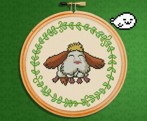 Heen Dog - Howl's Moving Castle - Cross Stitch Pattern - Dog Cross Stitch - Studio Ghibli - Modern - Studio Ghibli Cross Stitch, Ghibli Cross Stitch, Castle Cross Stitch, Dog Cross Stitch, Embroider Ideas, Free Cross Stitch Pattern, Harp Seal, Funny Cross Stitch Patterns, Pixel Art Templates