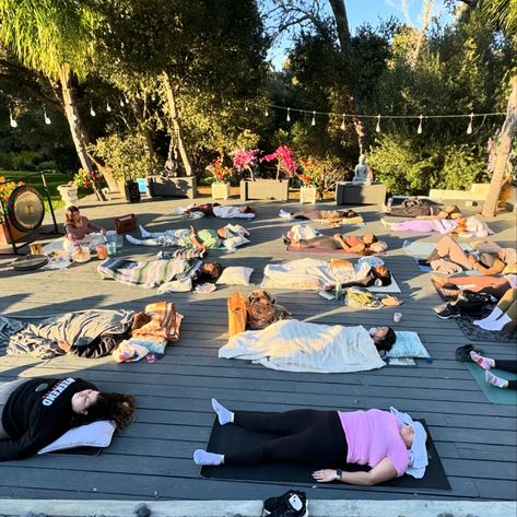 Last night @loveandalchemy_ put on a beautiful sound bath with pranayama 💜💆🏽‍♀️ >> Sound baths can be an incredibly beneficial wellness practice and the perfect introduction to meditation or a companion to an existing practice 🌷🎶 >> Join us every Tuesday night this month to experience the magic 🫶🏼🪷 #soundbath #pranayama #wellness #outdoor #themaliburetreat Sound Bath Aesthetic, Sound Baths, Bath Aesthetic, Outdoor Aesthetic, Sound Bath, Every Tuesday, Pranayama, Yoga Studio, New Moon