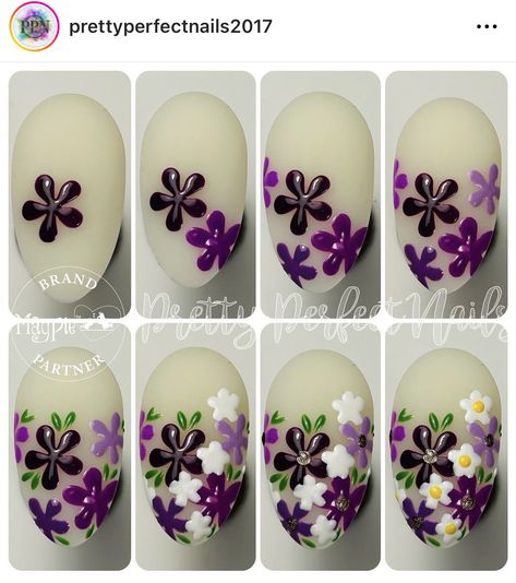 Dot Flower Nails, Flowers On Nails, Dot Flowers, Abstract Nails, Nail Art Diy Easy, Art Tutor, Dot Nail Art, Nail Designs Tutorial, Beauty Nails Design