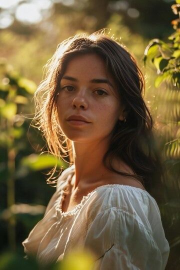 Woman Portrait Poses Natural, Woman Portrait Poses, Woman In Field, Brunette Woman, Woman Portrait, Anatomy Reference, Portrait Poses, Female Portrait, Young Woman