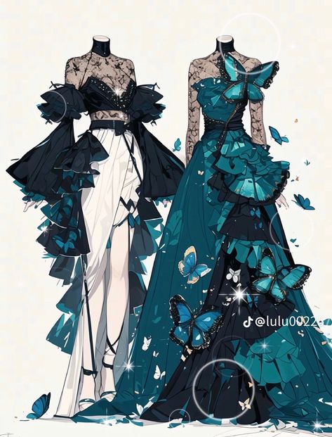 Shoulderless Dress, Flowy Outfit, Outfit Drawing, Magic Clothes, Dreamy Gowns, Female Outfits, Dress Design Drawing, Clothing Design Sketches, Fantasy Dresses