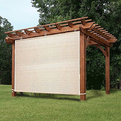 Easy2Hang Garden Shade Fabric Adjustable Vertical Side Wa... https://smile.amazon.com/dp/B010FJ945M/ref=cm_sw_r_pi_dp_U_x_AtadBb0GG586J Pergola Window, Pergola Diy, Pergola Swing, Patio Pergola, Pergola Design, Wooden Pergola, Patio Shade, Backyard Pergola, Deck With Pergola