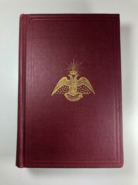 Vintage 1946 Morals and Dogma by Albert Pike Freemasonry Hardcover Book Masonic Morals And Dogma, Albert Pike, Hardcover Book, Books, White, Black