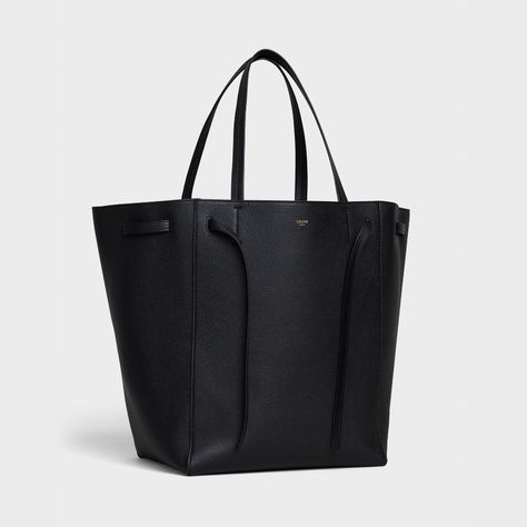 Medium Cabas Phantom in soft grained calfskin - Black | CELINE Celine Phantom Bag, Celine Tote, Celine Bags, Celine Bag, New Fragrances, Louis Vuitton Handbags, Leather Handle, Plastic Bag, Leather Belt