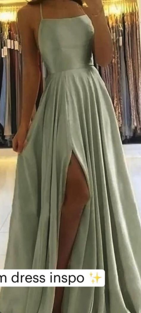 Sage Green Prom, Sage Green Prom Dress, Hoco Dresses Long Sleeve, Dream Prom Dress, Hoco Dresses Tight, Prom Dress Inspo, Hoco Dresses Short, Green Prom, Stunning Prom Dresses