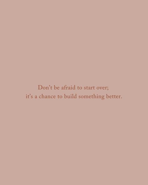 Starting over isn’t a setback; it’s an opportunity to create something even better. When you let go of what no longer serves you, you make space for growth, new possibilities, and the chance to build a life that truly aligns with your dreams. Embrace new beginnings with an open heart. Every fresh start is a blank canvas, waiting for you to paint your future with the colours of your choosing. Trust that what you create this time will be stronger, wiser, and more beautiful than before. #NewB... Better Than Before, Every New Beginning Comes From, Starting Over, New Possibilities, Live In The Present, Embrace Change, Build Something, New Beginning, Do It Right