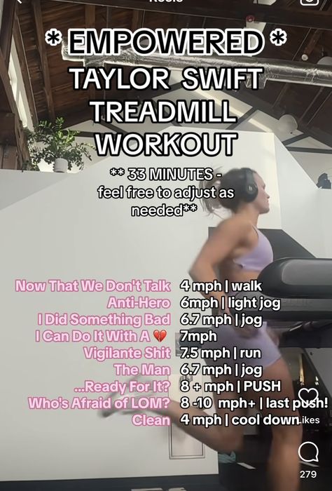 Taylor Swift Running Workout, Treadmill Playlist Workout, Taylor Swift Running Playlist, Taylor Swift Treadmill Workout, Treadmill Playlist, Taylor Swift Running, Taylor Swift Workout, Treadmill Walking Workout, Teen Workout Plan