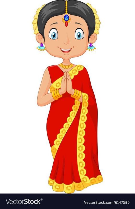 Traditional Dresses Drawing, Creative Art Drawings, Indian Traditional Dresses, Dresses Drawing, Dress Vector, Indian Illustration, Indian Folk Art, Cute Cartoon Pictures, Indian Paintings