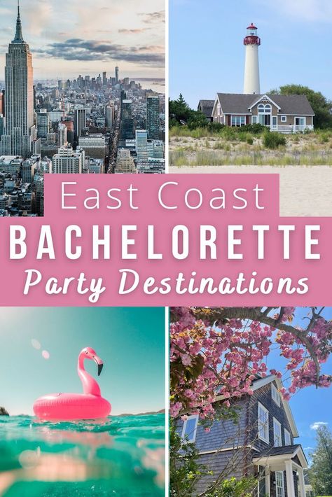 East Coast Bachelorette, Bachelorette Destination Ideas, Bachelorette Party Trip Ideas, Bachelorette Party Places, Free Bachelorette Party Games, Bachelor Party Destinations, Bachelorette Locations, Winery Bachelorette Party, Coast Bachelorette Party