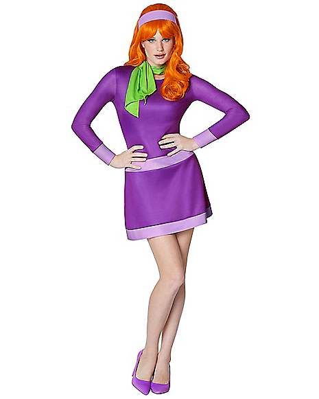 Adult Daphne Costume - Scooby-Doo - Spirithalloween.com Scooby Doo Dress, Shaggy Costume, Halloween Costumes Women Scary, Daphne From Scooby Doo, Mystery Gang, Scooby Doo Costumes, Daphne Scooby Doo Costume, Halloween Spirit Store, Home Halloween Costumes