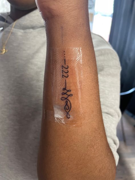 222 Design Tattoo, 222 Vertical Tattoo, Unalome Tattoo Placement Arm, 222 Arm Tattoo, Manifest Tattoo Symbol, Tattoo Ideas 222, Unalome Tattoo Placement, 222 Tattoo Design, 222 Tattoo Ideas