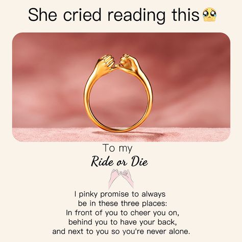 Ring Captions, I Pinky Promise, Islamic Birthday Wishes, Pinky Promise Ring, My Ride Or Die, Cute Promise Rings, Sister Rings, Couple Ring Design, Good Instagram Captions