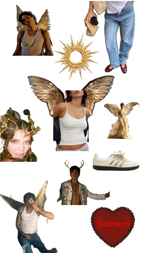 Saltburn Felix inspiration for Halloween costume Gold wings Wings Halloween Costume, Chic Halloween Costume, Mummy Halloween Costume, Trio Halloween Costume, Cute Couples Costumes, Women Halloween Costume Ideas, Classy Halloween Costumes, Matching Halloween Costumes, Classic Halloween Costumes