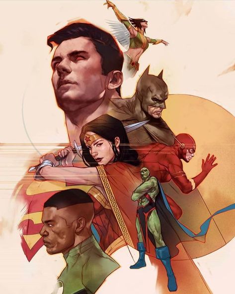 Justice League Team, Supergirl Art, Ben Oliver, Justice League Art, Art Dc Comics, Dc Trinity, Justice League Comics, The Justice League, Design Comics