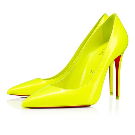 Christian Louboutin on Twitter: "Turn heads with the neon Kate pump. Discover it on https://t.co/zNidzF8XcZ. #ChristianLouboutin https://t.co/bGNMq7YhI3" / Twitter Neon Yellow Pumps, Louboutin Online, Yellow Pumps, Bag Closet, Christian Louboutin Kate, Yellow Heels, Green Accessories, Designer Shoe, Small Tote Bag