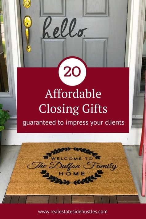 Closing Gifts For Sellers, Closing Gifts For Buyers, Closing Gift Ideas, Gift Ideas For Clients, Real Estate Marketing Gifts, Real Estate Client Gifts, Realtor Client Gifts, Inmobiliaria Ideas, Real Estate Closing Gifts