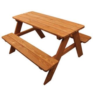 Buy Kids' Outdoor Furniture Online at Overstock | Our Best Outdoor Play Deals Kids Wooden Picnic Table, Bench Seat Dining, Picnic Table Bench, Kids Picnic Table, Wooden Picnic Tables, Kids Picnic, Outdoor Tables And Chairs, Outdoor Picnic Tables, Outdoor Backyard