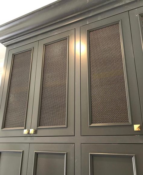 The brass mesh detail on these lockers turned out even better than imagined. Hoping to shoot this home soon to share with you!… W Design Collective, Brass Mesh, Mesh Doors, W Design, Woven Furniture, Wire Mesh, Metal Mesh, Lockers, Design Details