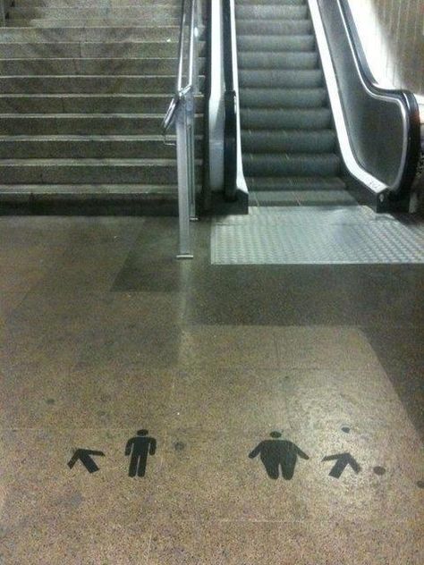 . Funny Commercials, Take The Stairs, Body Fitness, Gym Humor, Funny Signs, Bones Funny, Urban Art, Funny Photos, Make Me Smile