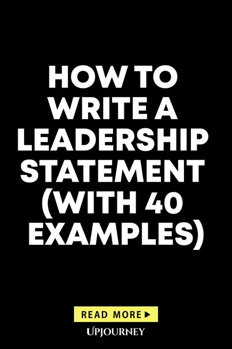 Explore 40 powerful examples to inspire your own leadership statement. Learn how to craft a compelling and impactful message that showcases your unique leadership style. Whether you're creating a personal brand or refining your company's mission, these tips will help you articulate your vision with confidence and clarity. Elevate your leadership presence today! Leadership Statement, Company Mission Statement Examples, Leadership Presence, Personal Brand Statement Examples, Personal Brand Statement, Leadership Characteristics, Mission Statement Examples, Leadership Vision, Company Mission Statement