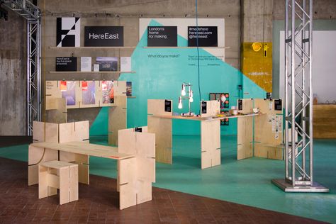 Here East was launched at SXSW 2014 – an environment as revolutionary and disruptive as the Here East brand itself. Honest materials and modular constructions brought the environments to life. Stand Modular, Exhibition Display Design, Module Design, Exhibition Display, Exhibition Booth, Exhibition Space, Exhibition Stand, Display Design, Stand Design