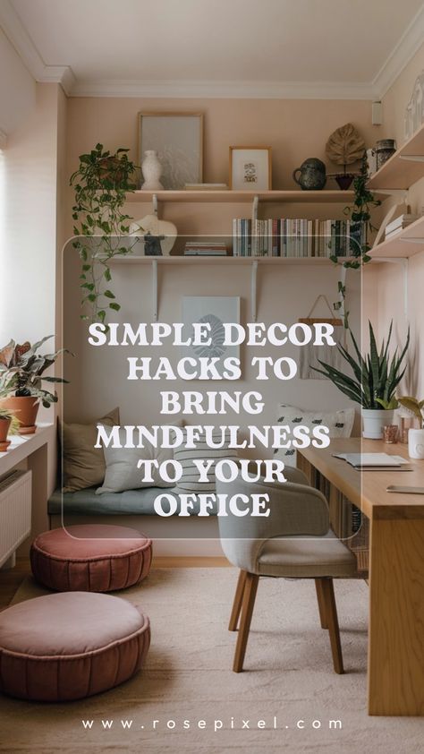 10 best home office decoration ideas for Mindfulness Coaches & Meditation Teachers Cozy Office Space At Work, Tranquil Office, Office Decoration Ideas, Cozy Office Space, Peaceful Decor, Best Home Office, Mindfulness Coach, Meditation Corner, Cozy Office