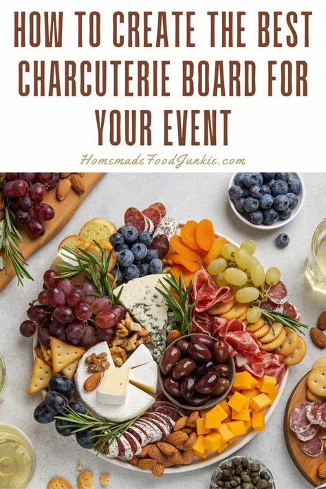 how to create the best charcuterie board for your event-pin image Round Cheese Board Ideas, Pepperoni Rose, Charcuterie Board Step By Step, Fancy Charcuterie, Ultimate Charcuterie Board, The Best Charcuterie Board, Best Charcuterie Board, Round Charcuterie Board, Perfect Charcuterie Board