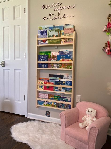 Book Shelf Toddler Room, Baby Room Book Shelves, Big Boy Bedrooms Standing Shelves, Wall Bookshelf Nursery, Toddler Room Shelves, Kids Book Shelf Wall, Baby Toy Shelf, Small Bookshelf Ideas On Wall, Open Shelf Organization Bedroom