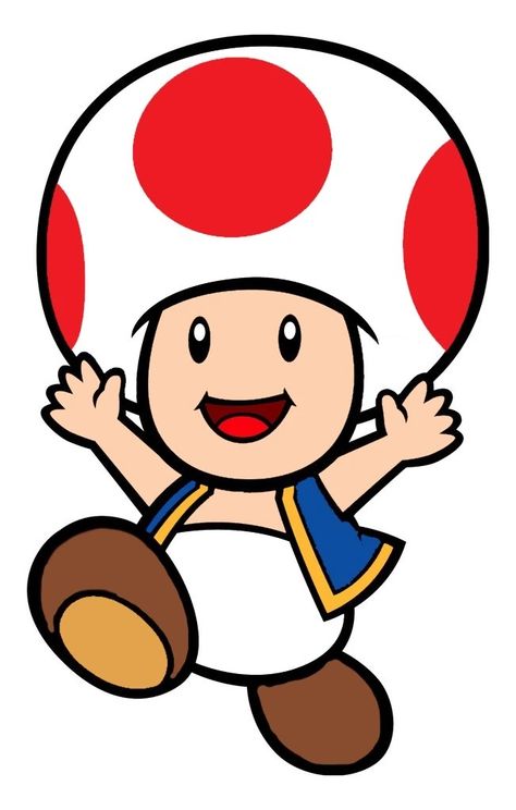 Mario Characters Drawing Easy, Mario Characters Drawing, Mushroom From Mario, Mario Illustration, Toad Cartoon, Boy Disney Characters, Toad Mario Bros, Mario Bros Mushroom, Super Mario Toad