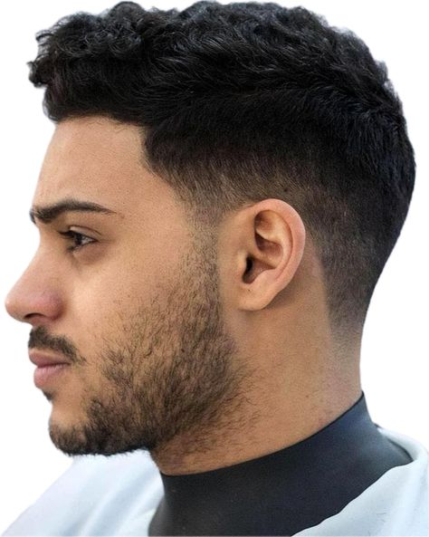 Neckline Haircut, Trim Haircut, Taper Haircut Men, Curly Taper, Men Short Hair Fade, Perm Hair Men, Mens Short Curly Hairstyles, Taper Haircut, Drop Fade