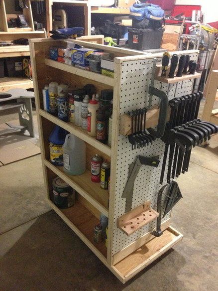 Garage Storage Inspiration, Power Tool Storage, Woodworking Shop Layout, Garage Tool Storage, Diy Workbench, Tool Storage Diy, Tool Cart, Garage Work Bench, Workbench Plans