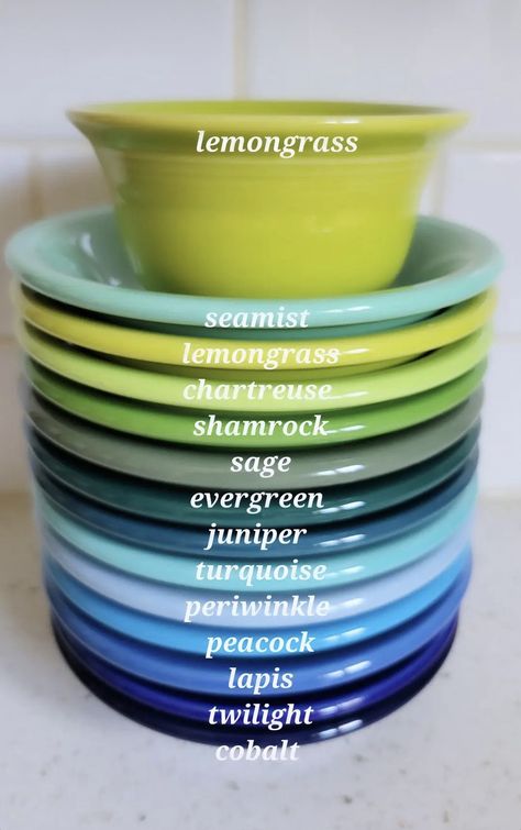 Turquoise Fiestaware, Masculine Farmhouse, Fiestaware Kitchen, Fiesta Ware Colors, Fiesta Ware Dishes, Green Table Settings, Fiesta Kitchen, Fiesta Dishes, Fiesta Colors