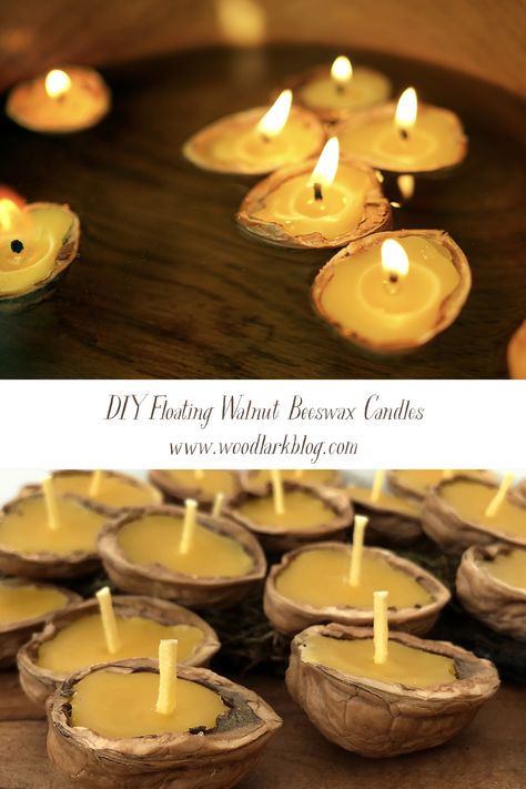 Acorn Candle, Walnut Shell Crafts, Beeswax Candles Diy, Candle Tutorial, Small Gifts For Friends, Acorn Crafts, Waldorf Crafts, Candle Kits, Pure Beeswax Candles