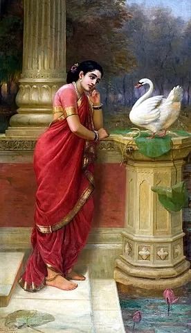 10 Famous Romantic Raja Ravi Varma Paintings | Paintphotographs Ravivarma Paintings, Ravi Varma, Raja Ravi Varma, Framing Styles, Indian Traditional Paintings, Indian Women Painting, Indian Painting, Historical Painting, Female Art Painting