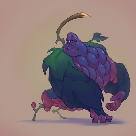 ArtStation - Grape ape Grape Ape, Food Fantasy, Creature Design, Creature Art, Art Projects, Grapes, Character Design, Zelda Characters, Fictional Characters