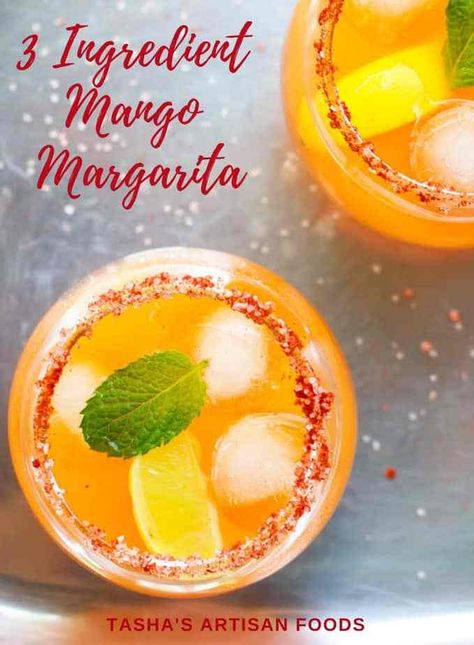 Mango Tequila Drinks, Mango Juice Cocktail, Tequila Cocktails Easy, Easy Fruit Cocktails, Margarita Mix Recipe, Pineapple Margarita Recipe, Mango Margarita Recipe, Easy Cocktail Recipe, Sugar Free Cocktails