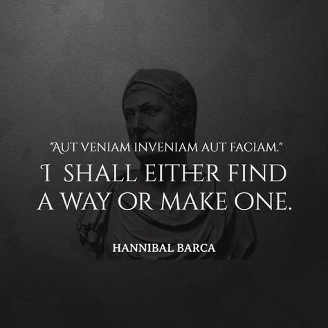 MILITARY ANALYSIS’s Instagram post: “Hannibal Barca was one of the most daring and brilliant leaders in history.   This was supposedly said prior to him crossing the Alps…” Hannibal Barca Quotes, Hannibal Barca Tattoo, Cartography Aesthetic, Leader Tattoo, Hannibal Quotes, Hannibal Barca, Ancient Carthage, Improve Life, Silly Quotes