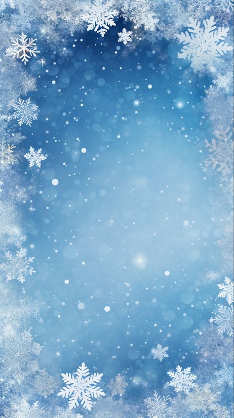 Illustration of a frame with beautiful snowflakes and free space in the center --ar 9:16 Snowflake Screensaver, Snow Phone Background, Winter Scene Wallpaper Iphone, Snowy Christmas Aesthetic Wallpaper, Elsa Frozen Background, Winter Mobile Wallpaper, Cute Snowflake Wallpaper, Frozen Christmas Wallpaper, Pastel Winter Aesthetic