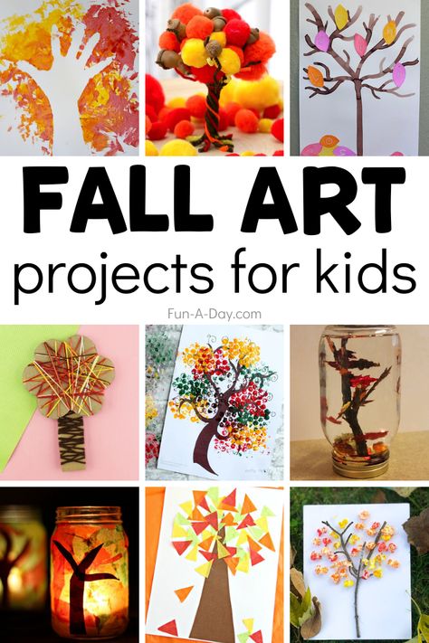 Fall is the perfect time for art projects! Autumn leaves and trees make for some especially gorgeous arts and crafts for preschool and kindergarten. Check out this amazing list of 20+ fall art projects for kids! Tree Art Projects For Kids, Fall Art Projects For Kids, Projects For Preschool, Fall Tree Art, Thankful Tree Craft, September Art, September Crafts, Fall Preschool Activities, Kindergarten Art Projects