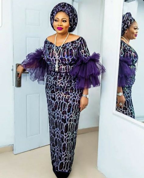 Aso Ebi Lace Styles For Mummy, Iro And Blouse Lace Styles Latest 2023, Iro And Blouse Lace Styles Latest, Igbo Blouse, Reception Dress Lace, Asoebi Dress, Lace Blouse Styles, Aso Ebi Lace Styles, Stylish Naija