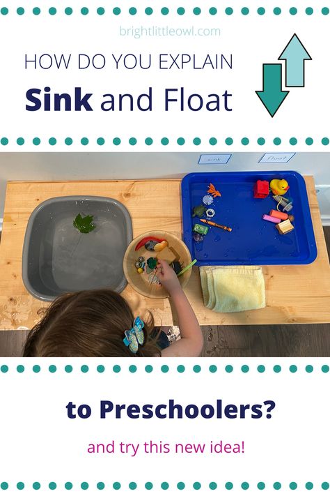 Montessori Sink, Montessori Science Activities, Sensorial Activities, Preschool Outdoor Activities, Montessori Science, Montessori Language, Sink Or Float, Science Experiments For Preschoolers, Screen Free Activities