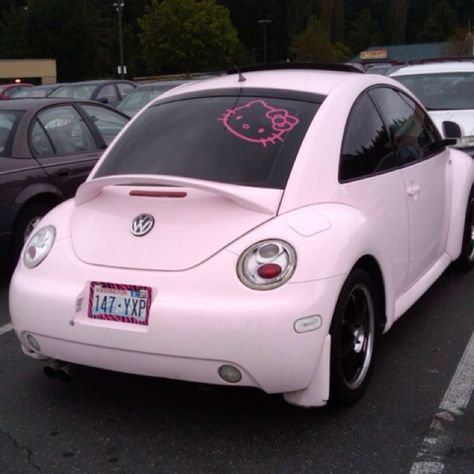 Pink Hello Kitty Bug! Seattle, WA Things That Are Pink, Hello Kitty Car, Pink Hello Kitty, Pink Car, Things That, Seattle, Hello Kitty, Kitty, Pink