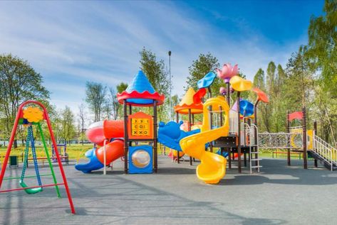 Modern Playground, Safe Playground, Playground Slide, Outdoor Play Areas, Children Park, Park Playground, Kinds Of Shapes, Backyard Deck, Outdoor Playground